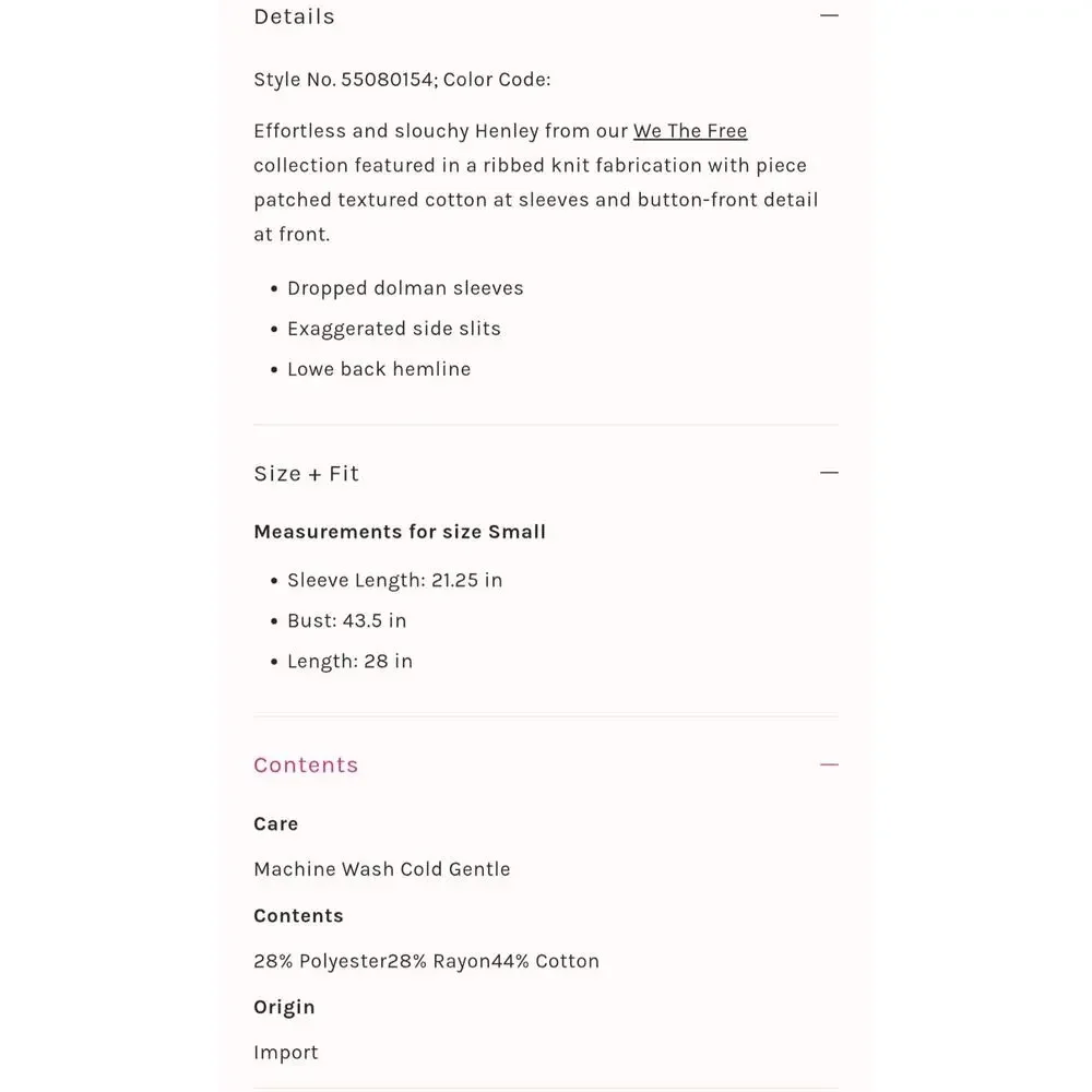 We The Free Back At It Oversize Linen Blend Henley Thick Pullover Orange Top XS